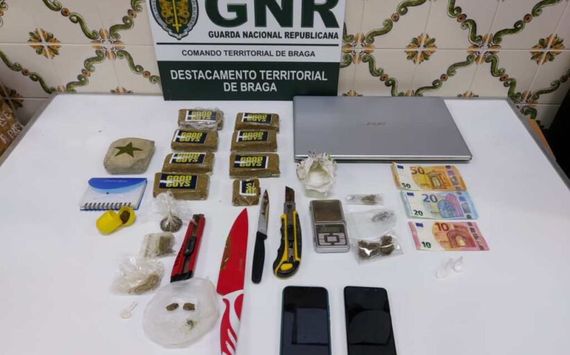 GNR detém homem com quase duas mil doses de droga em Barcelos