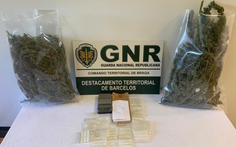 Cadastrado detido por tráfico de droga em Barcelos
